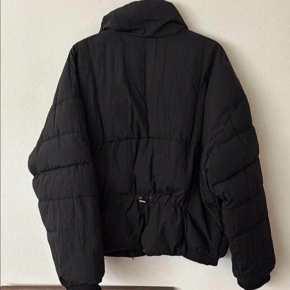 Free People Black Quilted Puffer Jacket with High Collar - Picture 2 of 3